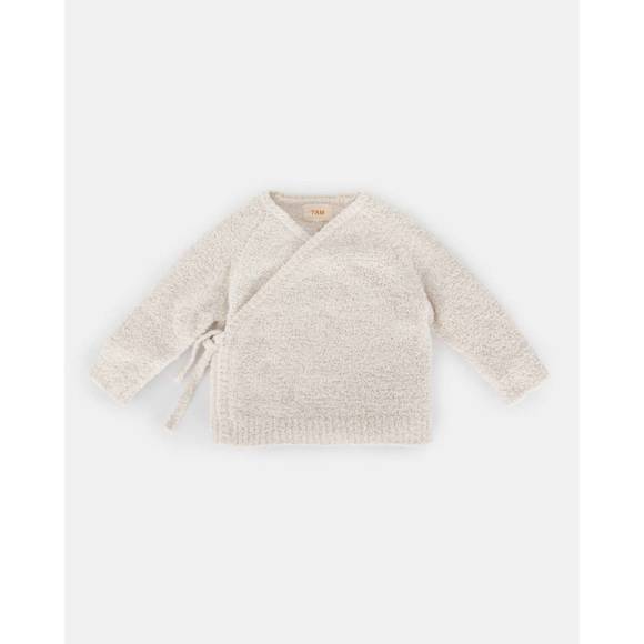 NEW 7AM ENFANT wrap fuzzy top in ecru - Picture 2 of 6